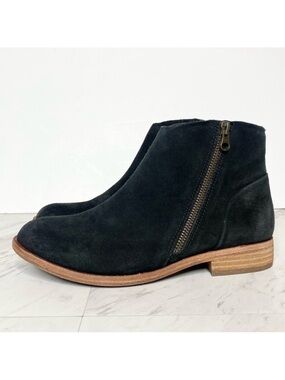 Kork Ease Riley Black Distressed Suede Bootie 7M